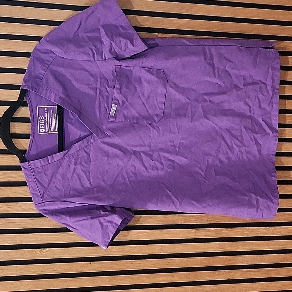 3/$10 figs purple scrub top